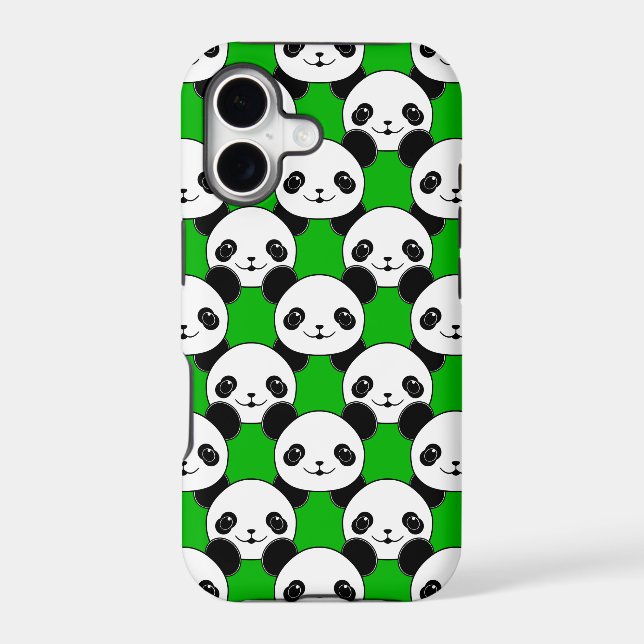 Kawaii Panda Bear Pattern Iphone Case (Back)