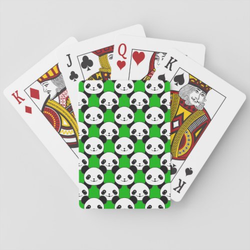 Kawaii Panda Bear Pattern Poker Cards