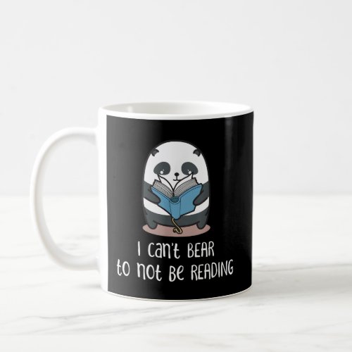 Kawaii Panda Bear Reading Book Coffee Mug