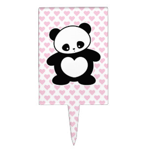 Kawaii panda cake topper