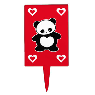 Kawaii panda cake topper