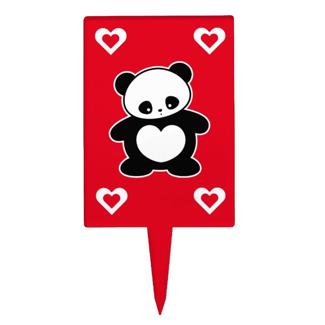 Kawaii panda cake topper (Front)