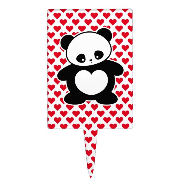 Kawaii panda cake topper (Front)