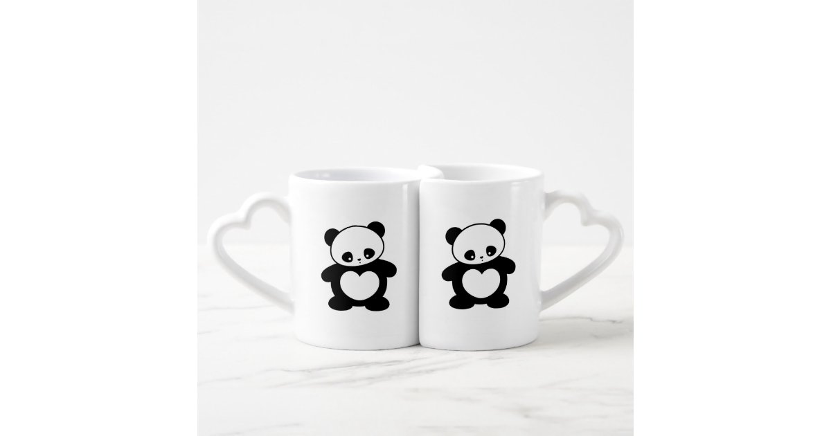 Funky Panda Coffee Mugs Gift Set - Kawaii Panda - Making Life Cuter