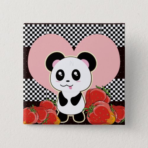 Kawaii Panda cute Pinback Button