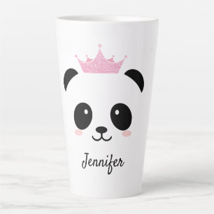 Kawaii panda cute queen personalized latte mug