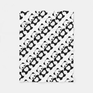 Kawaii panda fleece blanket