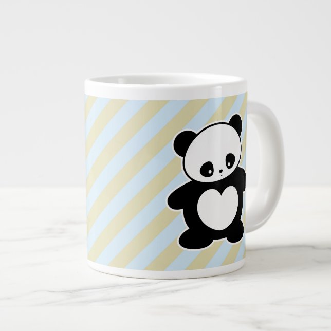 Kawaii panda large coffee mug (Front Right)