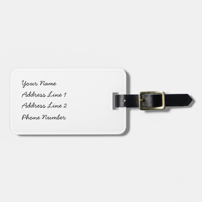 Kawaii panda luggage tag (Front Horizontal)