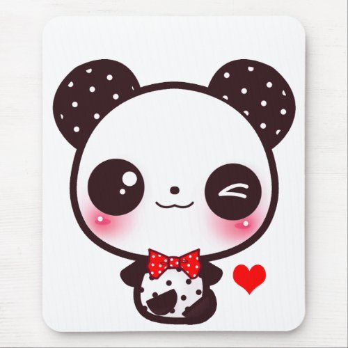 Kawaii panda mouse pad