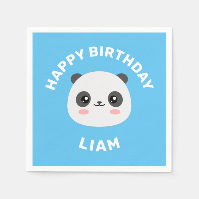 Kawaii Panda Napkins (Front)