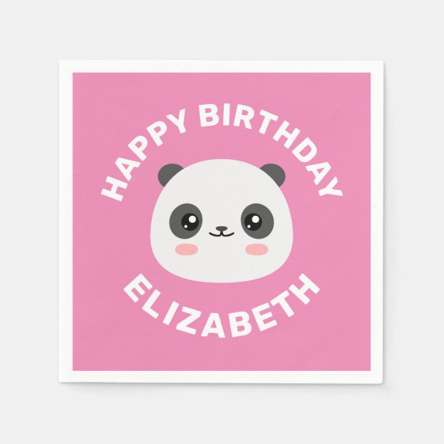 Kawaii Panda Napkins (Front)