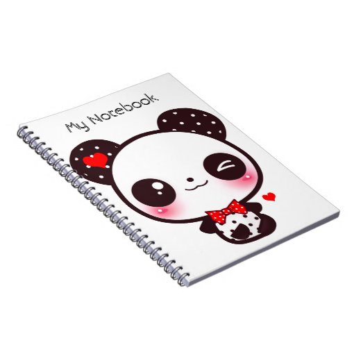 Kawaii panda notebook | Zazzle