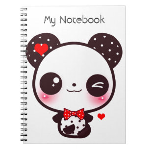 Kawaii panda notebook