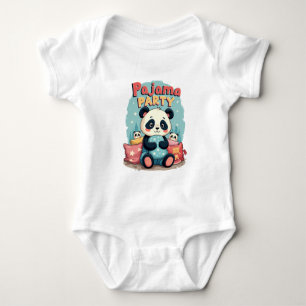 Kawaii Panda Pajama Party Cozy Sleepover Aesthetic Baby Bodysuit