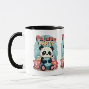 Kawaii Panda Pajama Party Cozy Sleepover Aesthetic Mug