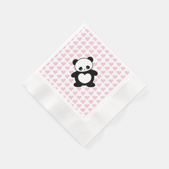 Kawaii panda paper napkins (Corner)