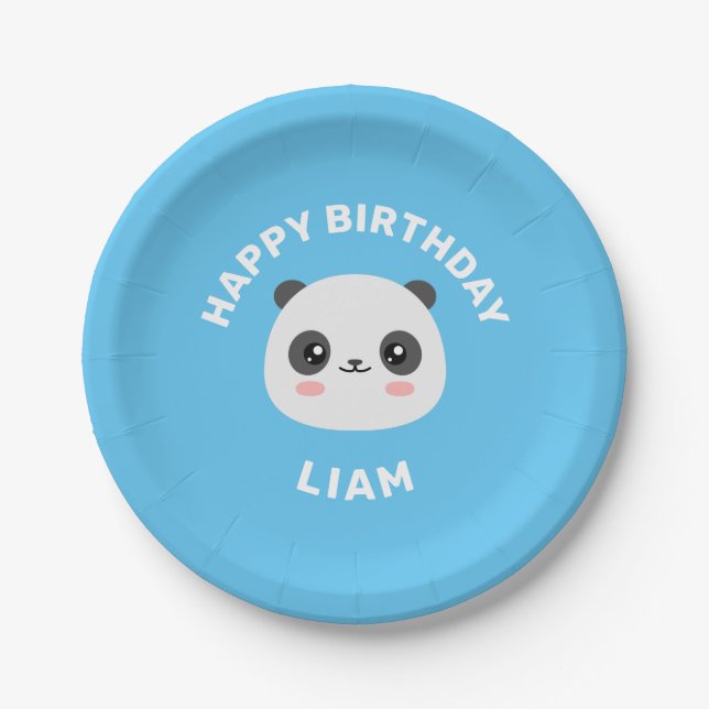 Kawaii Panda Paper Plates (Front)
