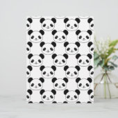 Kawaii Panda Pattern In Black And White (Standing Front)