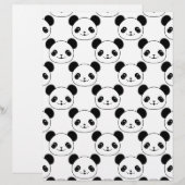 Kawaii Panda Pattern In Black And White (Front/Back)