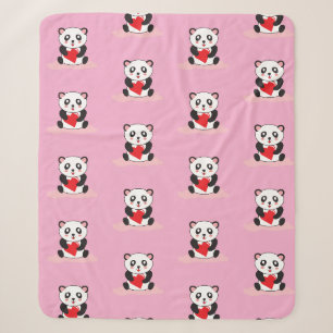 Kawaii Panda Plush Blanket for Children