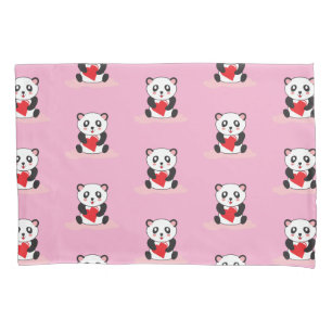 Kawaii Panda Plush Blanket for Children Pillow Case