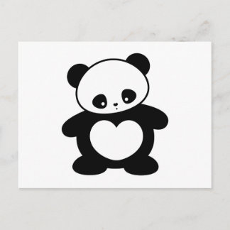 Kawaii panda postcard