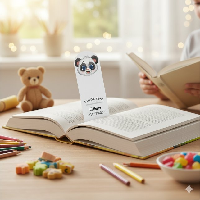Kawaii Panda Reading Accessory for Kids Bookmarks (Creator Uploaded)