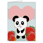 Kawaii Panda strawberries cute (Front)