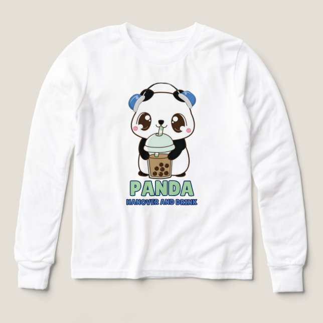 Kawaii panda T-Shirt Design Tri-Blend Shirts (Design Front)