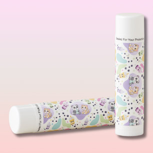 Kawaii Panda & Tiger Bubble Tea Kids Lip Balm