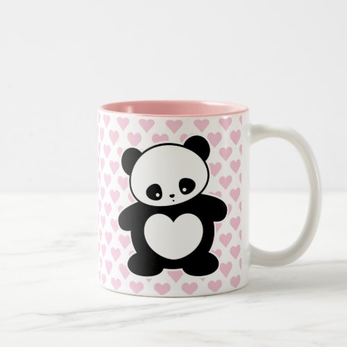 Kawaii panda Two_Tone coffee mug