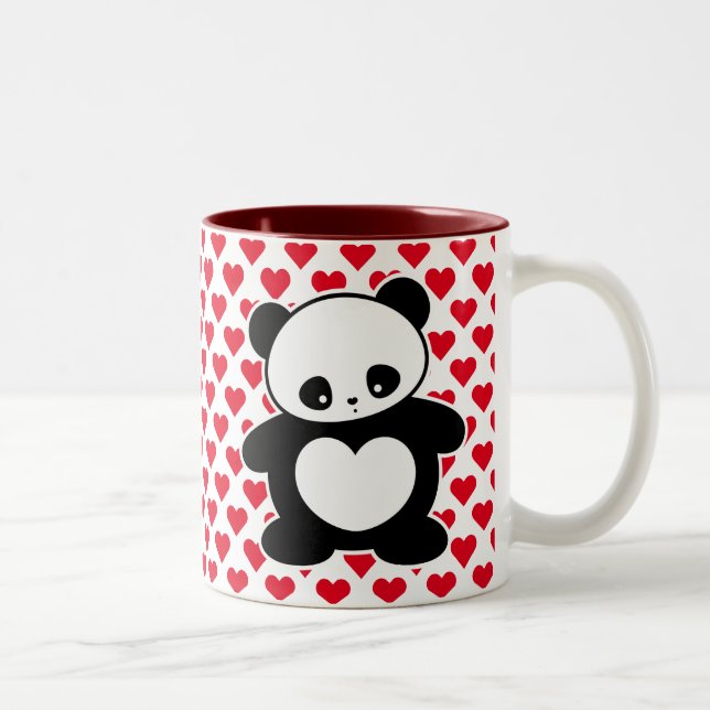Kawaii panda Two-Tone coffee mug (Right)