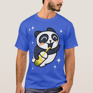 Kawaii Panda with Boba Bubble Tea Premium T-Shirt