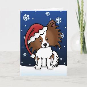 Kawaii Papillon Christmas Card