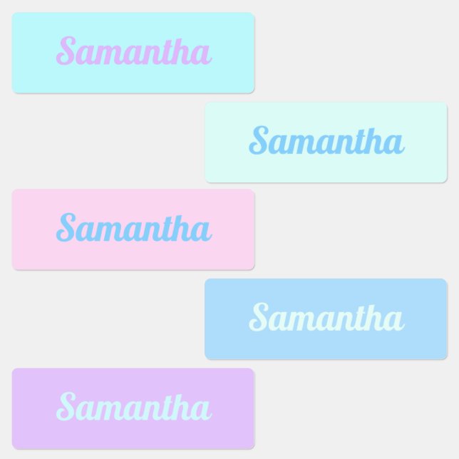 Kawaii Pastel Aesthetic Color Palette Name Labels (Group)