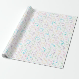 Kawaii Pastel Bunny Bows Wrapping Paper