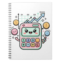 Kawaii Pastel Calculator Finance Student Sticker