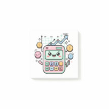 Kawaii Pastel Calculator Finance Student Sticker
