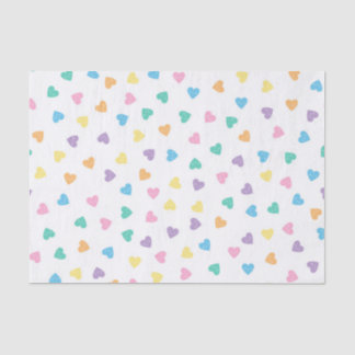 Kawaii Pastel Candy Hearts Tissue Paper