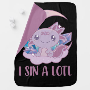 Kawaii Pastel Colors Gothic Cute Goth Axolotl Baby Blanket
