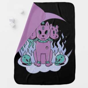 Kawaii Pastel Colors Gothic Cute Goth Dogs Baby Bl Blanket