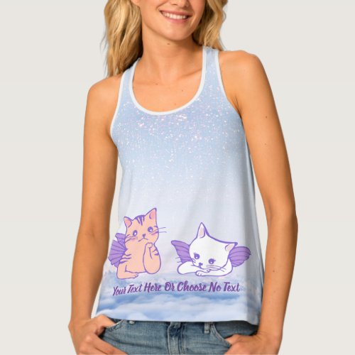 Kawaii Pastel Fantasy Fairy Cat Retro Aesthetic Al Tank Top