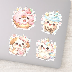 Kawaii Pastel Food & Unicorn Anime Sticker