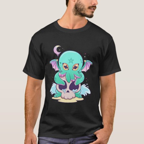 Kawaii Pastel Goth Creepy Creature Skull Demonhera T_Shirt