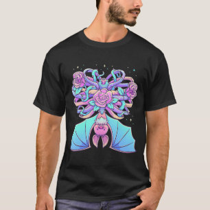 Kawaii Pastel Goth Cute Creepy Bat Skeleton Witchy T-Shirt