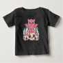 Kawaii Pastel Goth Cute Creepy Demon Cat and Skull Baby T-Shirt