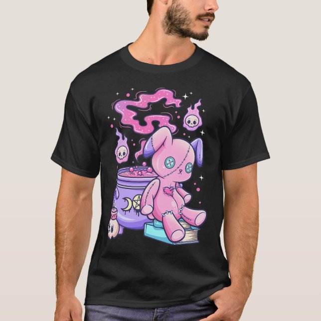 Kawaii Pastel Goth Cute Creepy Witchy Bear Shirt (Front)