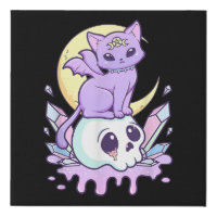 Cute Kawaii Happy Cat Stickers - Purple Poster for Sale by CuteFrogCreates