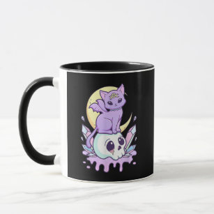 Nu Goth Witchy Pastel Goth Aesthetic Creepy Cute Bat Coffee Mug by